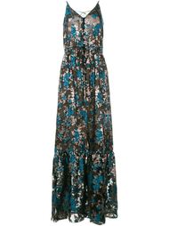 вечернее платье с цветочной вышивкой Lanvin