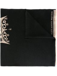 шарф с принтом черепа Alexander McQueen