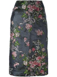 юбка-карандаш с цветочной вышивкой  Lanvin