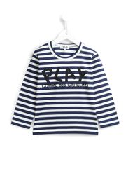 полосатая толстовка с принтом логотипа Comme Des Garçons Play Kids