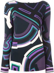 топ с абстрактным принтом  Emilio Pucci