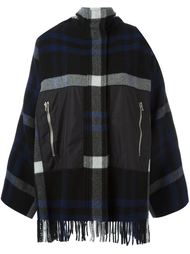 fringed checked jacket Cédric Charlier