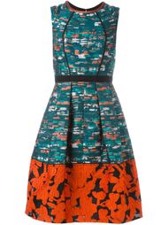 платье-шифт с контрастным подолом Oscar de la Renta