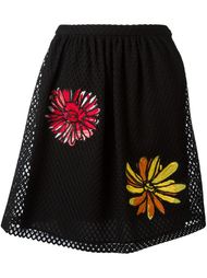 сетчатая юбка с цветочной вышивкой Boutique Moschino