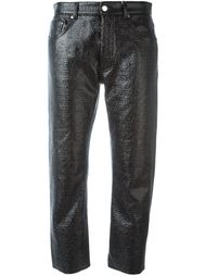 фактурные укороченные брюки Mm6 Maison Margiela