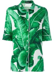 блузка с принтом банановых листьев Dolce &amp; Gabbana