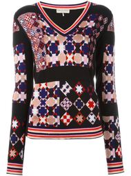 свитер с геометрическим узором  Emilio Pucci