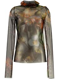 прозрачная блузка с цветочным принтом Cédric Charlier