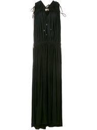 длинное платье со сборками Lanvin