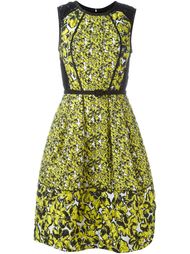 вечернее платье с цветочной вышивкой Oscar de la Renta