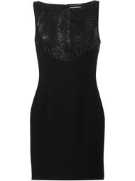 платье шифт с кружевной панелью Saint Laurent