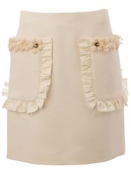 мини-юбка с накладными карманами  Fendi