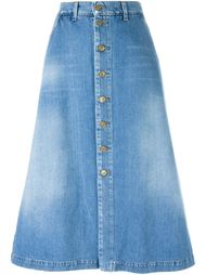 джинсовая юбка А-образного силуэта  7 For All Mankind