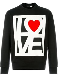 толстовка с принтом 'love'  Love Moschino