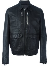 кожаная куртка на молнии Just Cavalli