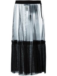 прозрачная драпированная юбка MSGM