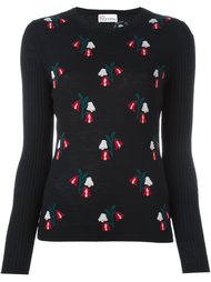 свитер с цветочным принтом  Red Valentino