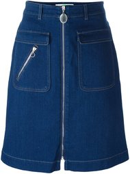 джинсовая юбка на молнии  Stella McCartney