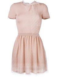 трикотажное платье с юбкой из тюля Red Valentino