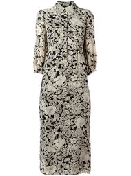 платье-рубашка с цветочным принтом Saint Laurent