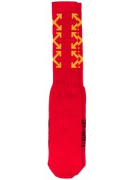 носки с принтом стрел  Off-White