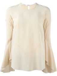 блузка с расклешенными рукавами  Givenchy