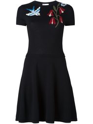 вязаное платье с цветочным принтом  Red Valentino