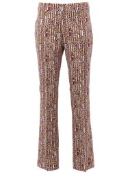 geometric print flared trousers Giambattista Valli