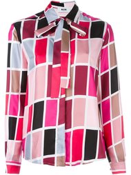 блузка с абстрактным принтом   MSGM