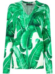 джемпер с принтом банановых листьев Dolce &amp; Gabbana