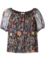 блузка с цветочным принтом Red Valentino