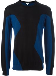 двухцветный свитер  Kenzo