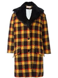 однобортное пальто в клетку Marni