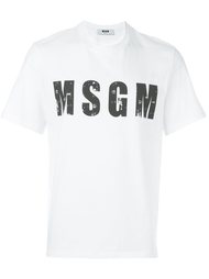 футболка с принтом-логотипом MSGM