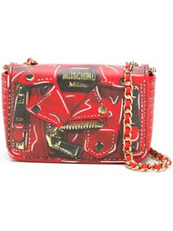сумка через плечо с эффектом "тромплей" Moschino