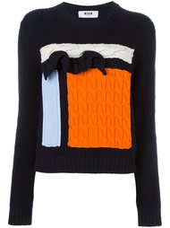 свитер с рюшами MSGM