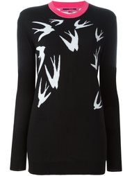 джемпер с принтом-интарсией ласточек McQ Alexander McQueen