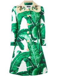 пальто с банановыми листьями Dolce &amp; Gabbana