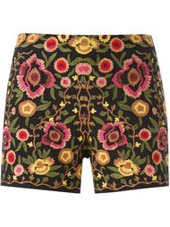шорты с цветочной вышивкой  Alice+Olivia