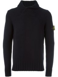 свитер с лацканами-шалькой Stone Island