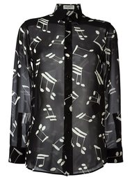 рубашка с принтом нот Saint Laurent