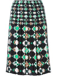 плиссированная юбка с геометрическим узором Emilio Pucci