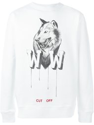 толстовка с принтом волка  Off-White