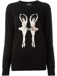 свитер с вышивкой пайетками в виде балерины Markus Lupfer