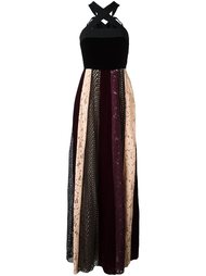 платье макси с панельным дизайном Lanvin