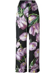 пижамные брюки с принтом тюльпанов Dolce &amp; Gabbana