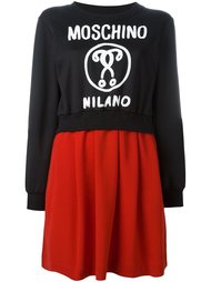 многослойная платье-толстовка  Moschino