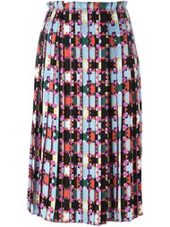 плиссированная юбка с геометрическим принтом Emilio Pucci