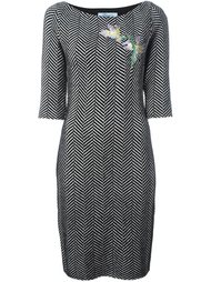трикотажное платье в елочку Blumarine