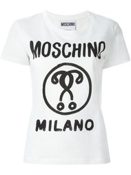футболка с принтом логотипа   Moschino